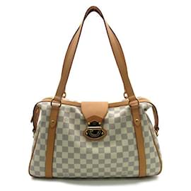 Louis Vuitton-Louis Vuitton Damier Azur Stresa PM Bolsa de Ombro Lona N42220 Em uma boa condição-Outro