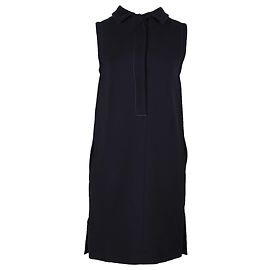 Vestido sem mangas com gola Marni em lã azul marinho Azul Azul marinho