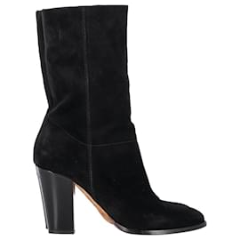 Jimmy Choo-Jimmy Choo Music Mid-Calf Boots aus schwarzem Wildleder-Schwarz