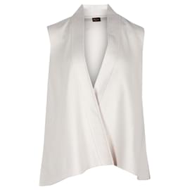 Loro Piana-Loro Piana Open-Front Vest in Ivory Cashmere-White,Cream