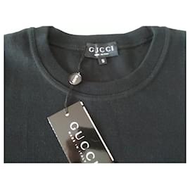 Gucci-T-SHIRT GUCCI EN COTON CÔTELÉ.-Noir