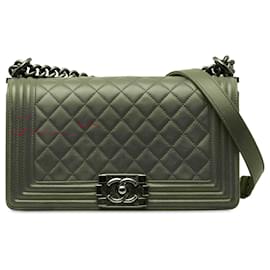 Chanel-Chanel Pink Old Medium Quilted Lambskin Boy Flap-Pink