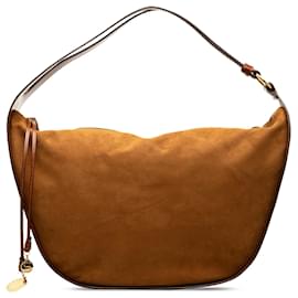 Stella Mc Cartney-Bolso hobo de ante marrón Stella McCartney-Castaño