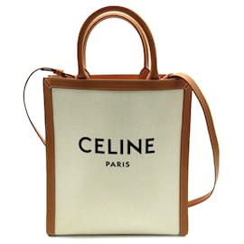 Céline-Celine Brown Small Vertical Cabas Satchel-Brown,Beige