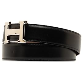 Hermès-Hermès Black Constance Reversible Belt-Brown,Black