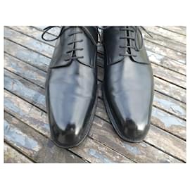 JM Weston-jm weston derby shoes black box 7E 41 wide 41.5-Black
