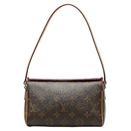 Louis Vuitton-Louis Vuitton Recital Canvas Shoulder Bag M51900 in good condition-Other