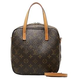 Louis Vuitton-Bolso de hombro de lona Louis Vuitton Spontini M47500 en buen estado-Otro