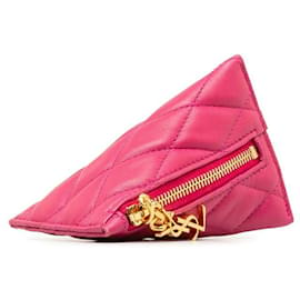 Yves Saint Laurent-Porte-monnaie en cuir Yves Saint Laurent 669925 en très bon état-Rose