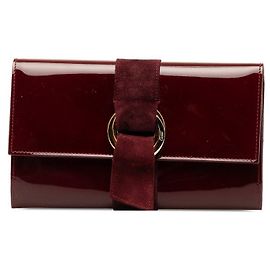 Cartier Patent Leather Trinity Long Wallet Leather Long Wallet in Good condition Other