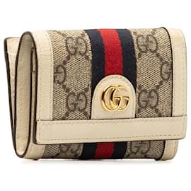 Gucci-Gucci GG Supreme Ophidia Bifold Wallet Portefeuille court en toile 644334 en bon état-Autre