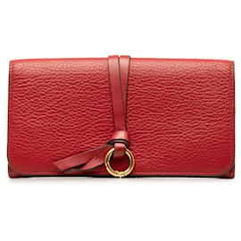 Chloé-Chloe Leather Alphabet Flap Wallet Carteira longa de couro em bom estado-Outro