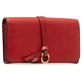 Chloé-Chloe Leather Alphabet Flap Wallet Carteira longa de couro em bom estado-Outro