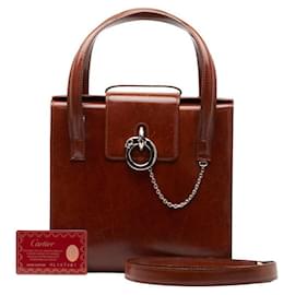 Cartier-Cartier Leder Panthère Handtasche Handtasche Leder in gutem Zustand-Andere