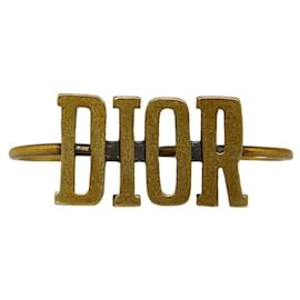 Dior-Dior Logo Gold Plated Ring in Very Good Condition-Golden