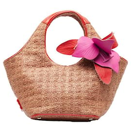 Kate Spade-Kate Spade Raffia Basket Handbag Material natural em bom estado-Outro