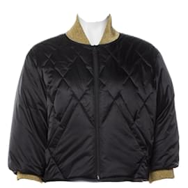 Chanel-Paris / Cosmopolite Black Quilted Bomber Jacket-Black