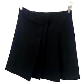 Dolce & Gabbana Black Wool Wrap Skirt Black