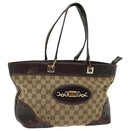 Gucci-GUCCI Borsa a tracolla in tela GG Beige 145993 auth 70779-Beige