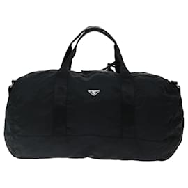 Prada-PRADA Boston Tasche aus Nylon 2weg Schwarz Auth th4686-Schwarz