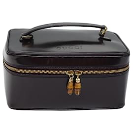 Gucci-GUCCI Neceser Vanity Charol Burdeos 032 1705 0150 autenticación 70667-Otro