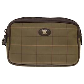 Autre Marque-Burberrys Nova Check Pochette Tela Beige Auth ac2857-Beige