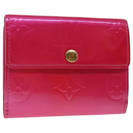 Louis Vuitton-LOUIS VUITTON Monogram Vernis Ludlow Wallet Pink Fuchsia M91244 LV Auth 70312-Pink,Fuschia