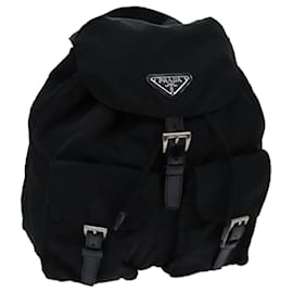Prada-PRADA Backpack Nylon Black Auth 70822-Black