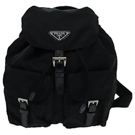 Prada-PRADA Backpack Nylon Black Auth 70822-Black