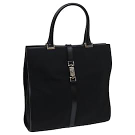 Gucci-GUCCI Jackie Hand Bag Nylon Black 002 1064 Auth yk11601-Black