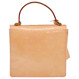Louis Vuitton-LOUIS VUITTON Vernis Spring Street Hand Bag Marshmallow Pink M91033 auth 70507-Other
