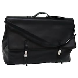 Gucci-GUCCI Travel Boston Bag Leather 2way Black Auth ar11437-Black