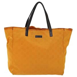 Gucci-GUCCI GG Canvas Tote Bag Orange 282439 auth 70609-Orange