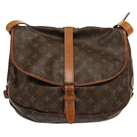 Louis Vuitton-Louis Vuitton Monograma Saumur 35 Bolsa de ombro M42254 Autenticação de LV 65145-Monograma