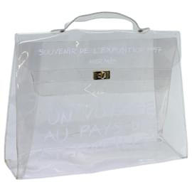 Hermès-HERMES Vinyl Kelly Hand Bag Vinyl Clear Auth 70364-Other