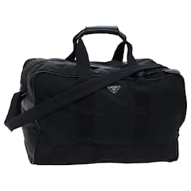Prada-PRADA Boston Bag Nylon 2Way Black Auth ac2868-Black