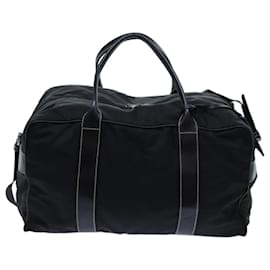 Prada-PRADA Boston Bag Nylon 2way Black Auth 70821-Black