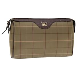 Autre Marque-Burberrys Nova Check Pochette Tela Marrone Auth bs13367-Marrone