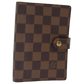 Louis Vuitton-LOUIS VUITTON Damier Ebene Agenda PM Day Planner Cover R20700 LV Aut 70298-Altro