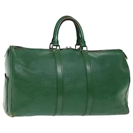Louis Vuitton-Louis Vuitton Epi Keepall 45 Boston Bag Green M42974 LV Auth 69705-Green