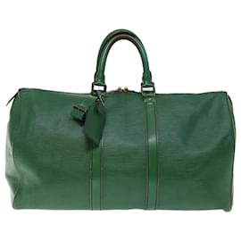 Louis Vuitton-Louis Vuitton Epi Keepall 45 Boston Bag Green M42974 LV Auth 69705-Green