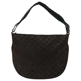 Gucci-gucci bolso de hombro de lona con GG marrón 001 1206 3444 base de autenticación13380-Castaño