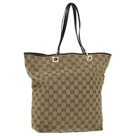 Gucci-GUCCI Borsa tote in tela GG Beige 002 1098 auth 70138-Beige