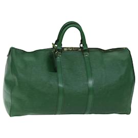 Louis Vuitton-Louis Vuitton Epi Keepall 55 Boston Bag Green M42954 LV Auth ki4249-Green