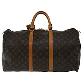 Louis Vuitton-Louis Vuitton Monogram Keepall 50 Borsa Boston M41426 LV Auth yk11001-Monogramma