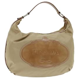 Prada-PRADA Shoulder Bag Nylon Beige Auth ac2885-Beige