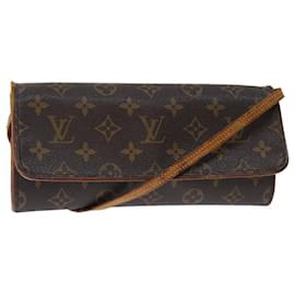 Louis Vuitton-LOUIS VUITTON Monogram Pochette Twin GM Shoulder Bag M51852 LV Auth bs13083-Monogram
