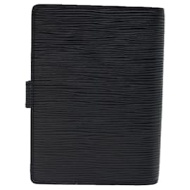 Louis Vuitton-LOUIS VUITTON Epi Agenda PM Day Planner Cover Black R20052 LV Auth 70796-Black