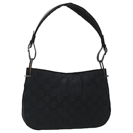 Gucci-gucci GG Canvas Shoulder Bag black 001 3193 auth 70801-Black