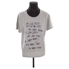 Saint Laurent-camiseta de algodón-Gris